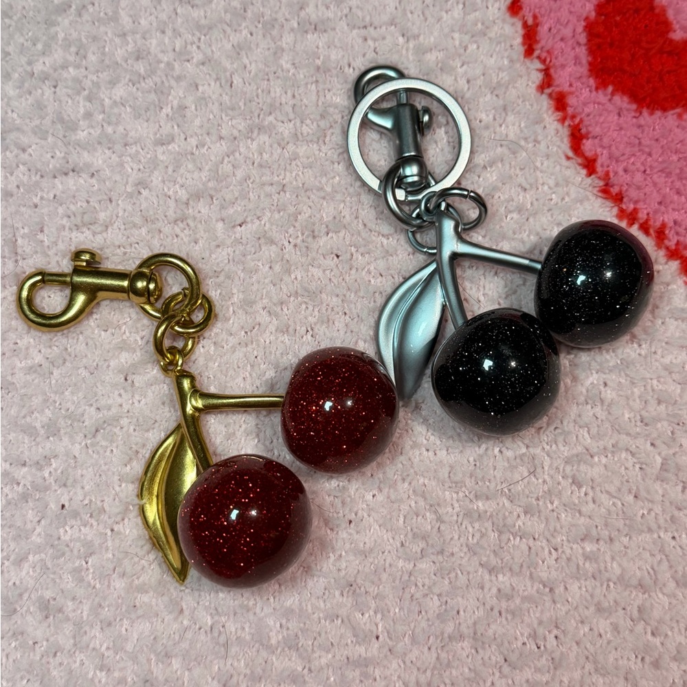 Cherry Keychain Set - Gold and Silver